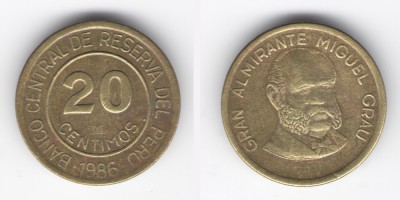 20 céntimos 1986