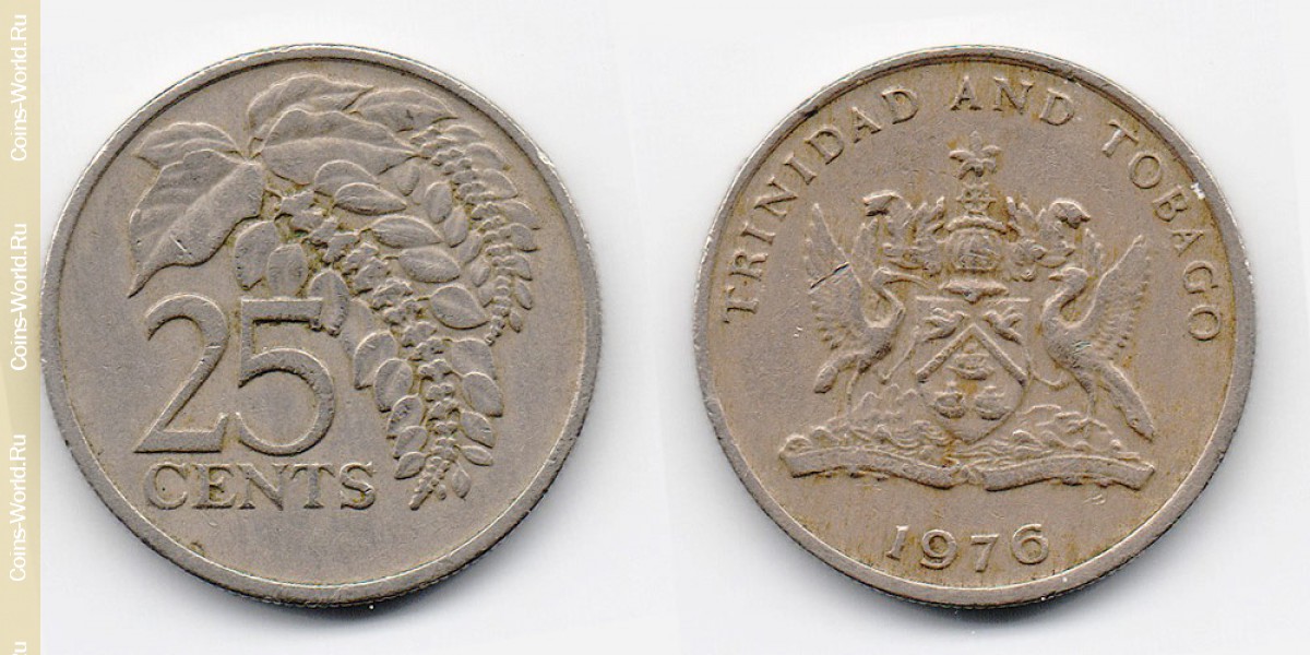 25 centavos 1976, Trinidad y Tobago
