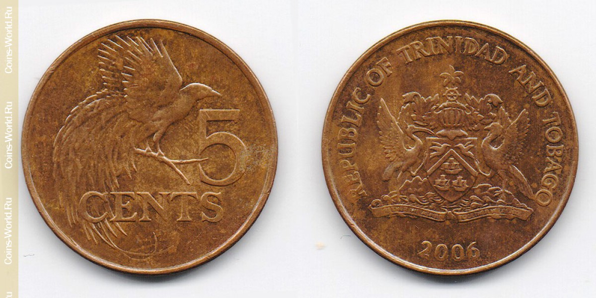 5 centavos 2006, Trinidad y Tobago