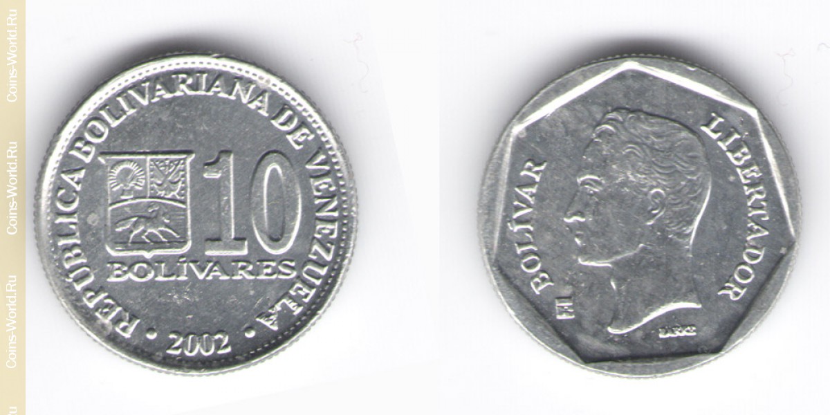 10 bolívares 2002, Venezuela
