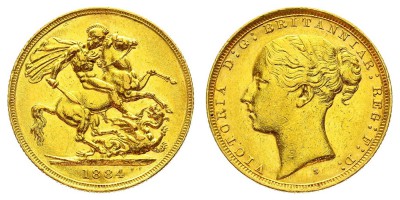 1 libra (sovereign) 1884