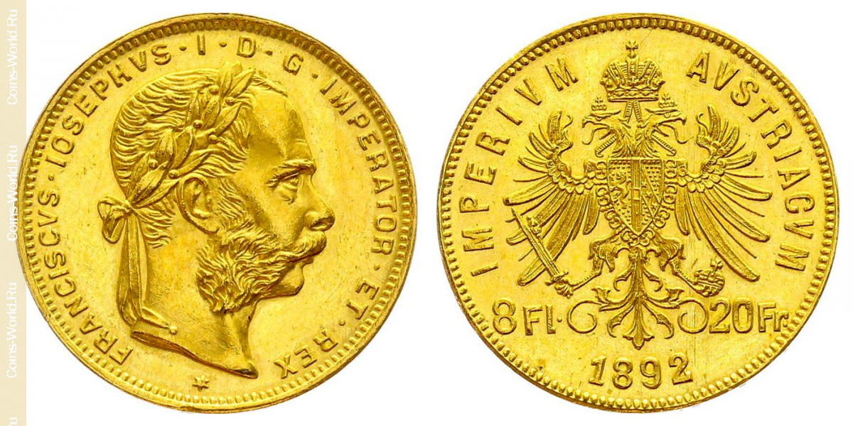 8 florín 1892, Austria