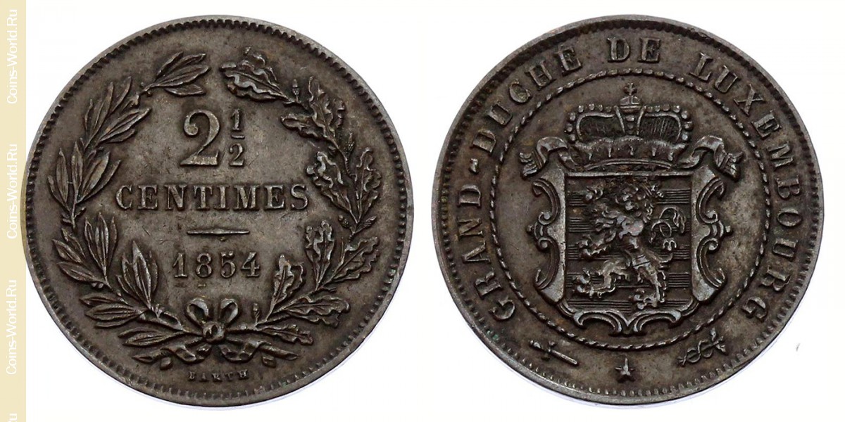 2½ centimes 1854, Luxembourg
