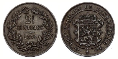 2½ сантима 1854 года