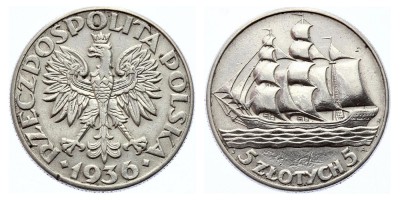 5 zlotych 1936