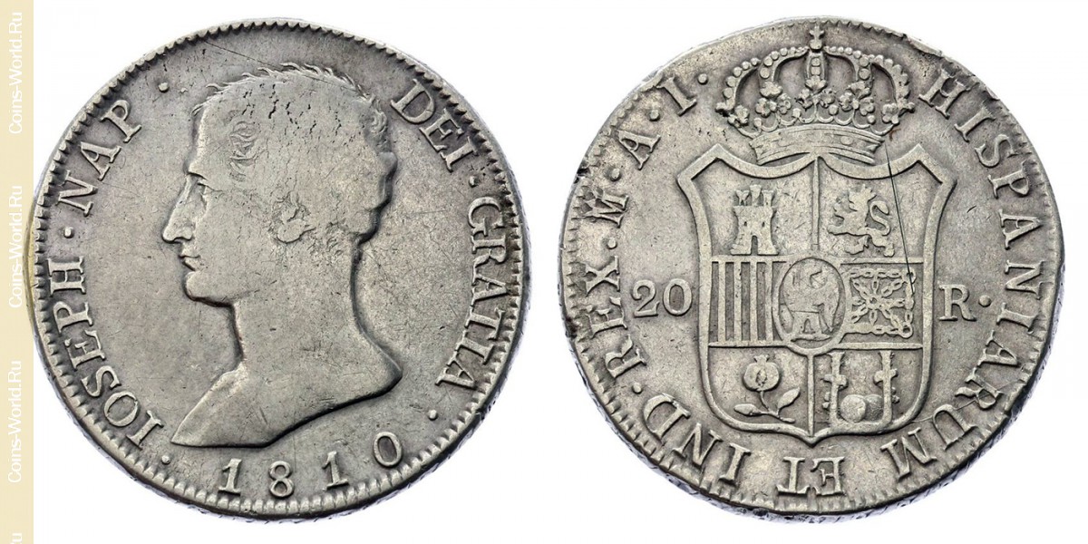 20 reals 1810 AI, Espanha