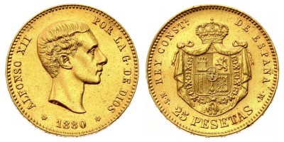 25 pesetas 1880
