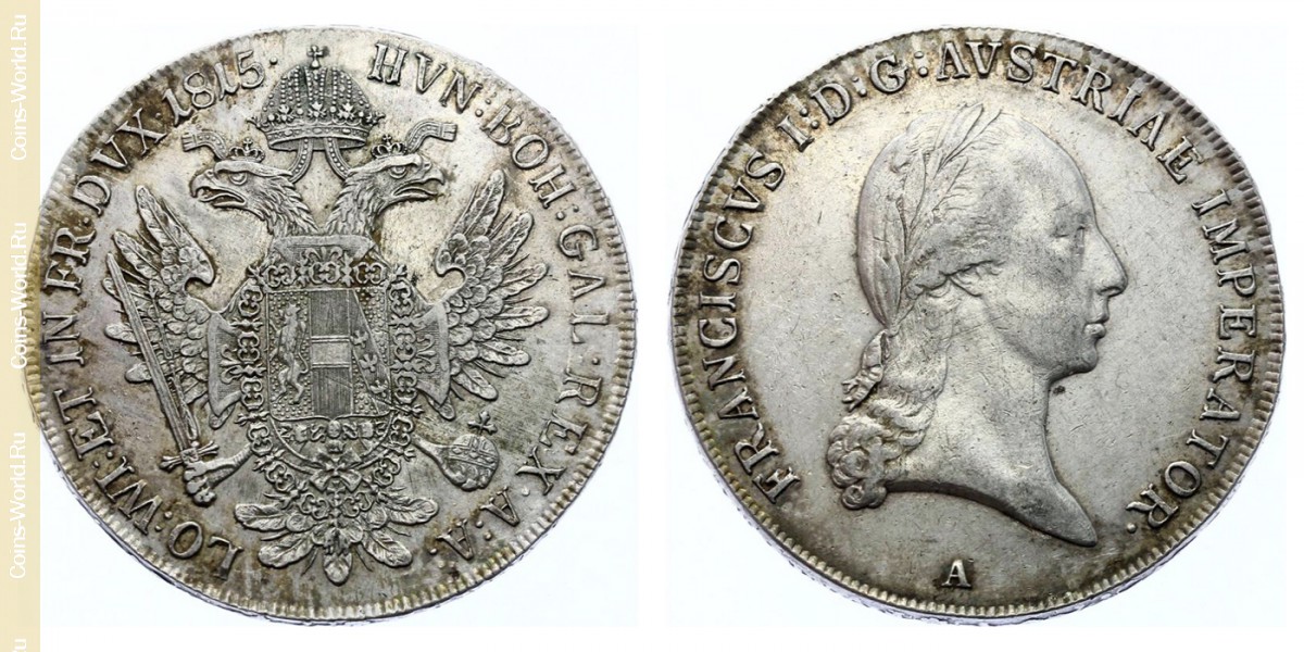 1 талер 1815 года A, Австрия