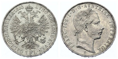1 florín 1860 E