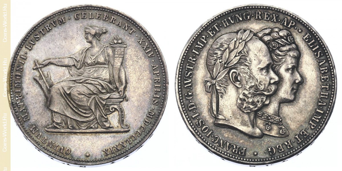 2 florim 1879, Áustria, Aniversário de casamento de prata