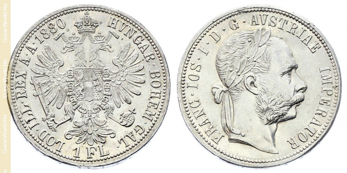 1 florín 1880, Austria
