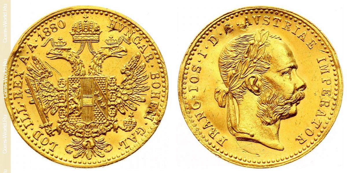 1 ducado 1880, Áustria