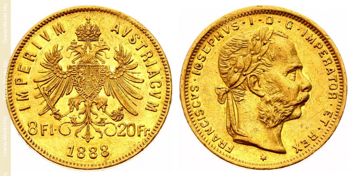 8 florín 1888, Austria