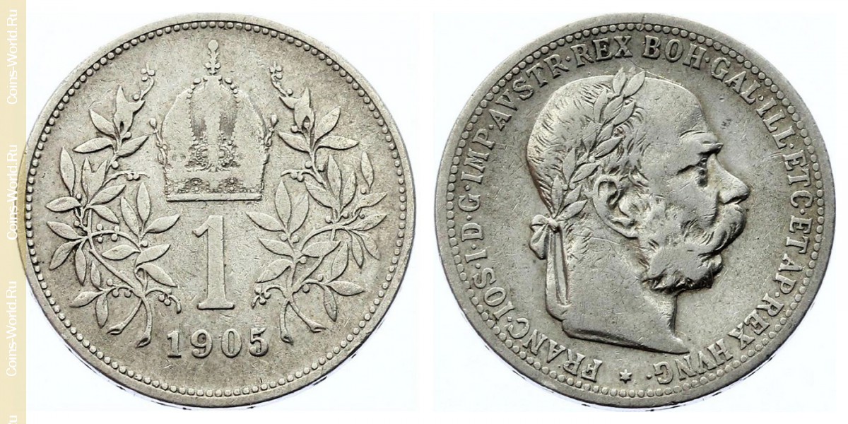 1 Krone 1905, Österreich 