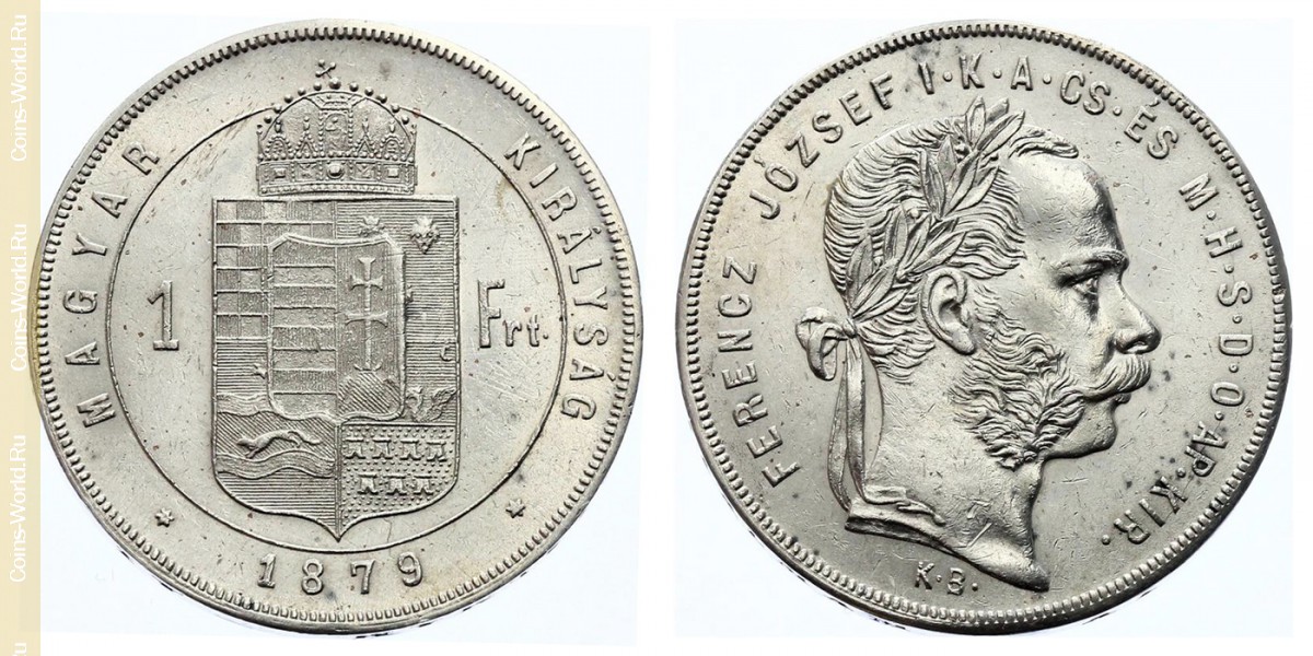 1 florín 1879, Hungría