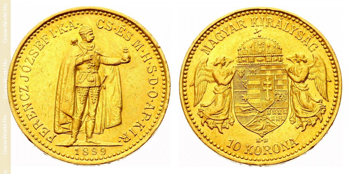 10 coronas 1899, Hungría