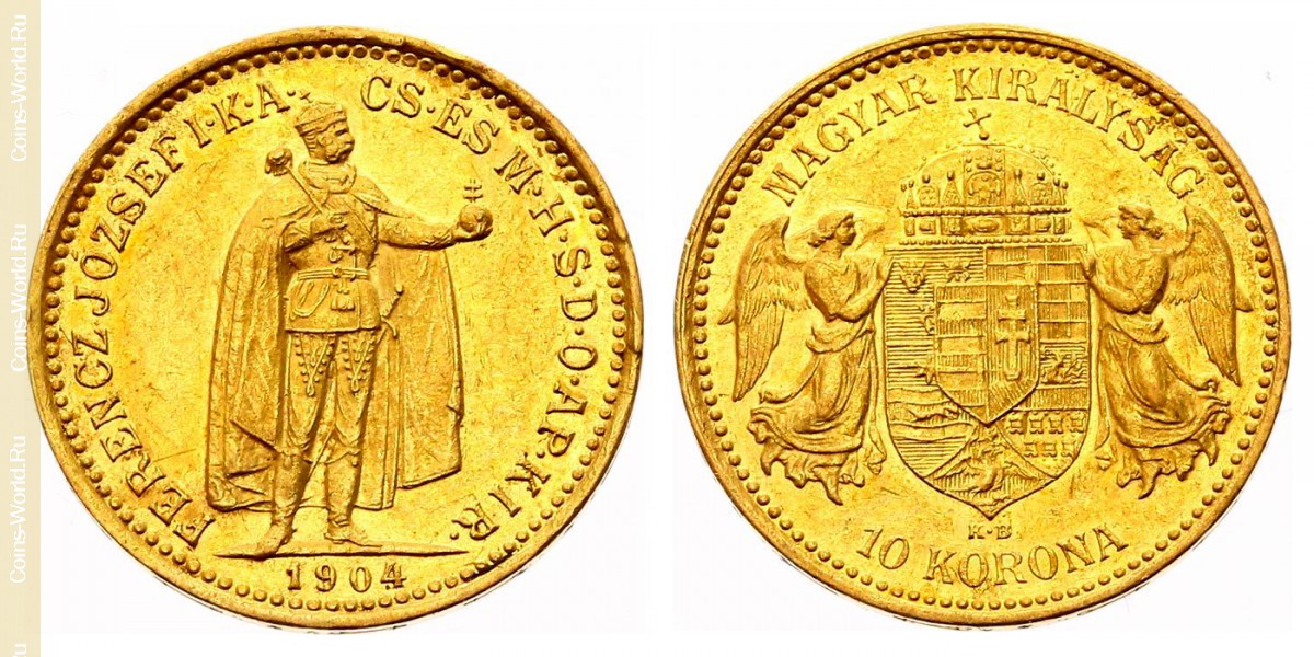 10 coronas 1904, Hungría