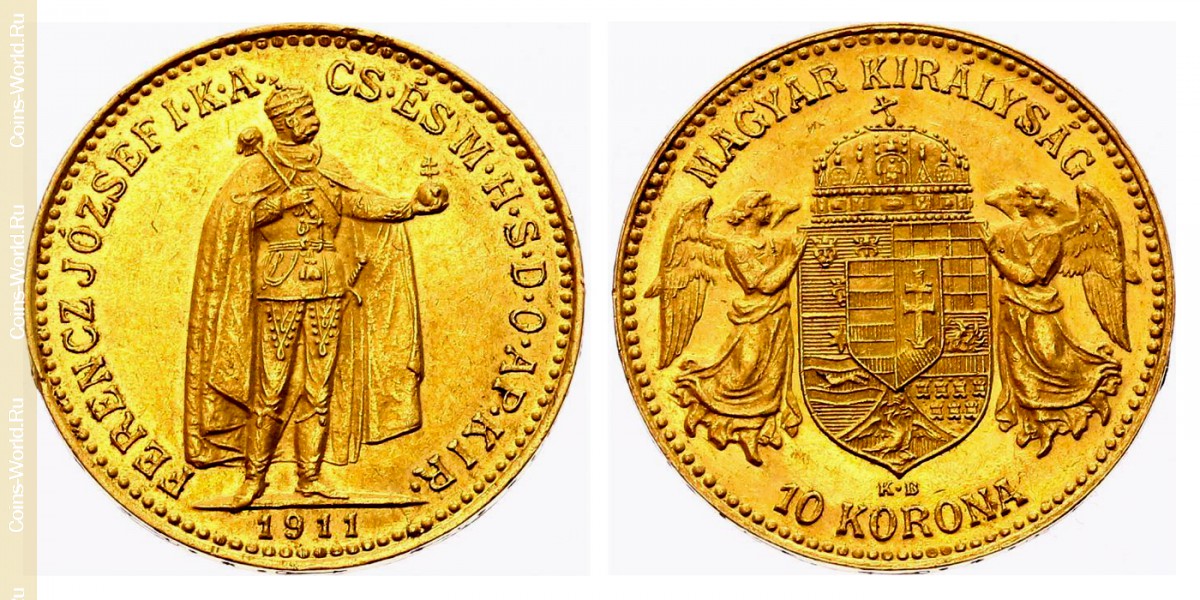 10 крон 1911 года, Венгрия