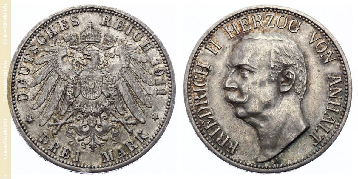 3 marcos 1911, Alemán (Imperio)