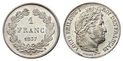 1 франк 1837 года B