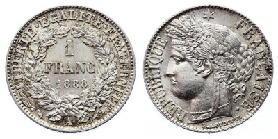 1 франк 1888 года