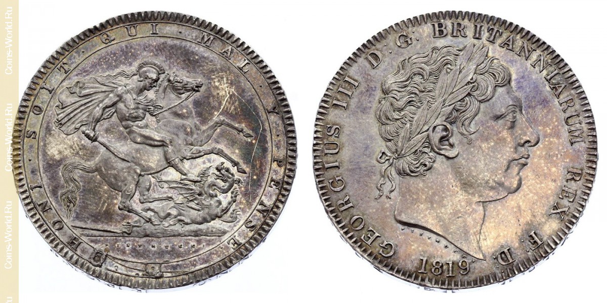 1 corona 1819 (LIX), Reino Unido