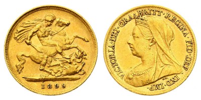 ½ libra (meio sovereign) 1899