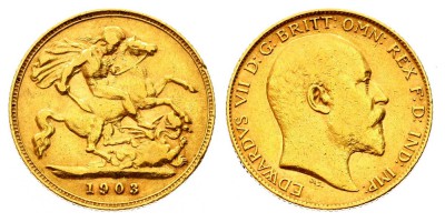 ½ pound (half sovereign) 1903