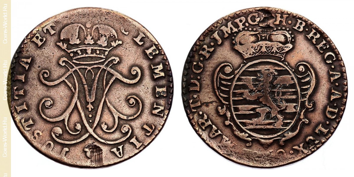 2 liards 1760, Luxemburgo