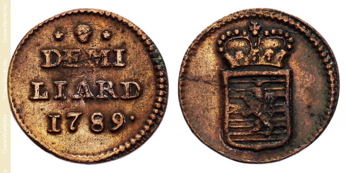 ½ liard 1789, Luxemburgo