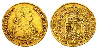 2 escudos 1790 M