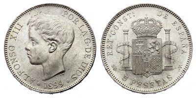 5 pesetas 1899