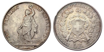 5 francos 1872