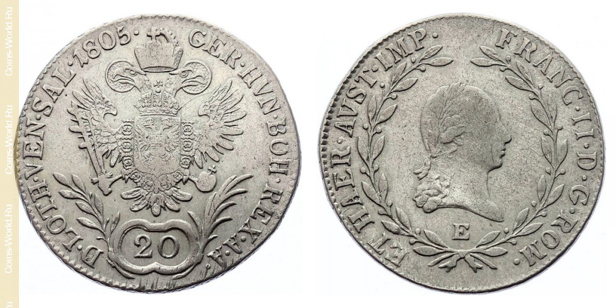 20 kreuzer 1805 E, Austria