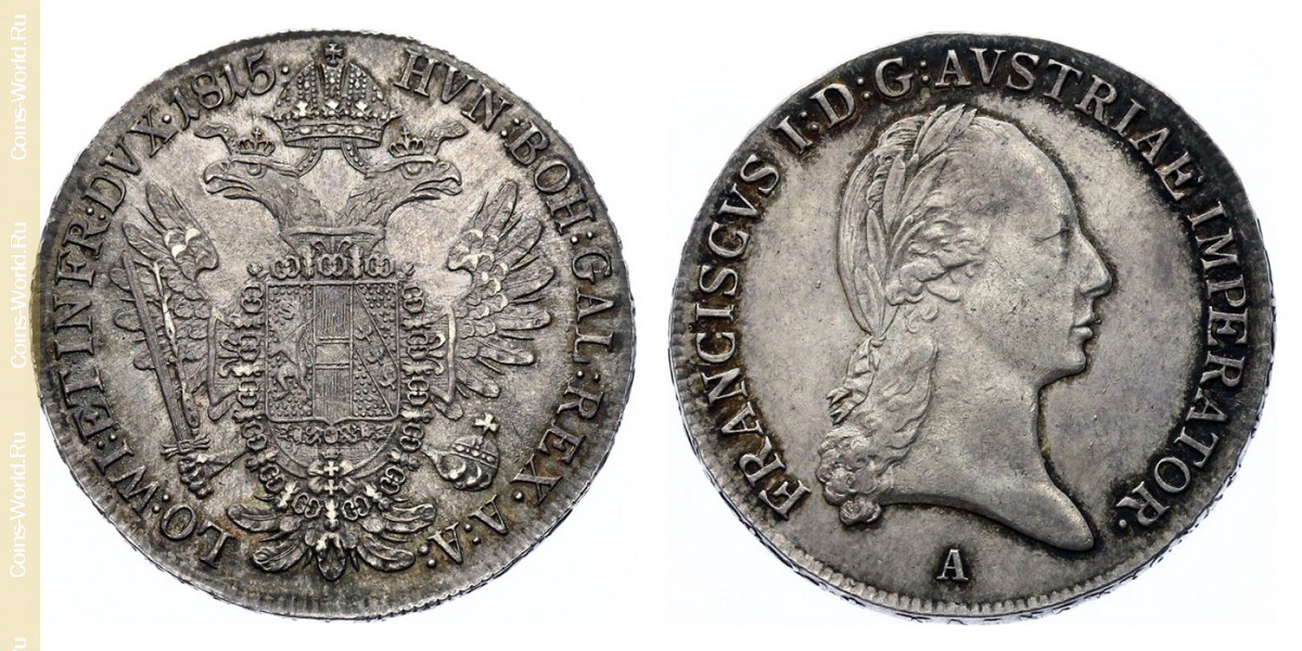 ½ thaler 1815 A, Austria