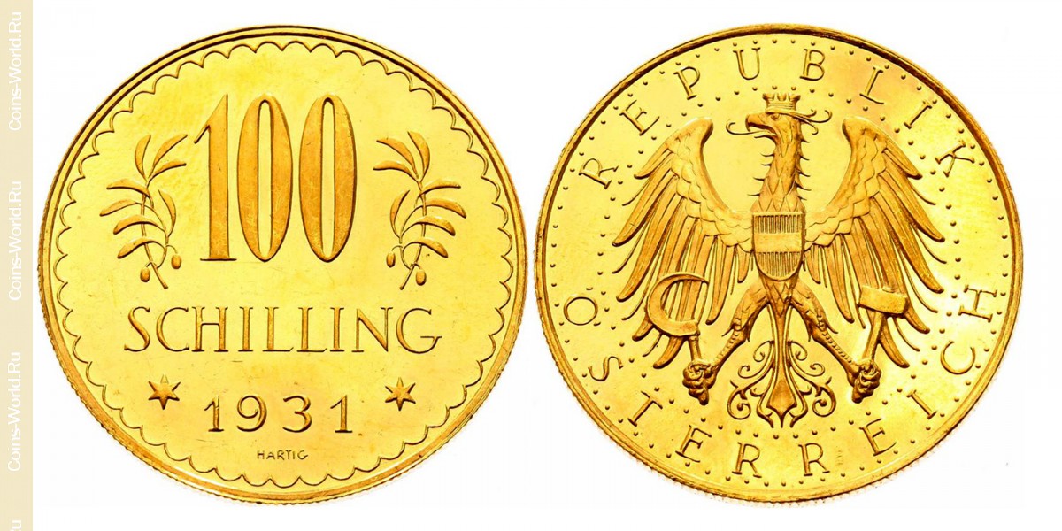 100 schilling 1931, Áustria