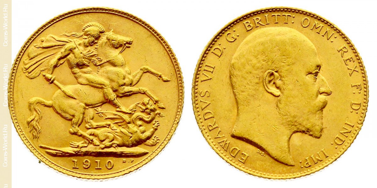 1 libra (sovereign) 1910, Reino Unido