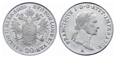 20 kreuzer 1831 A