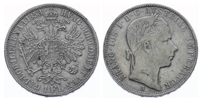 1 florín 1858 A