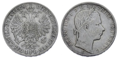 1 florín 1858 E