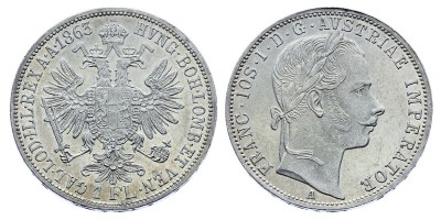 1 Florin 1863 A