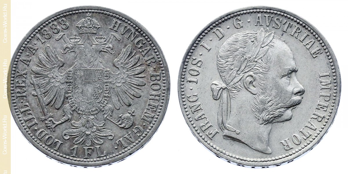 1 florín 1888, Austria