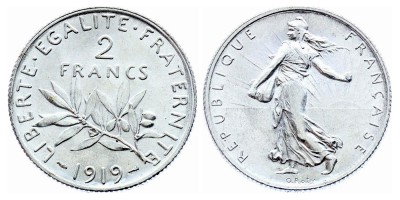 2 франка 1919 года