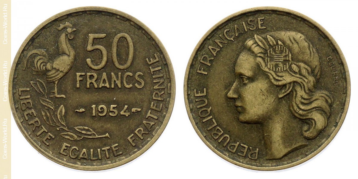 50 Franken 1954, Frankreich