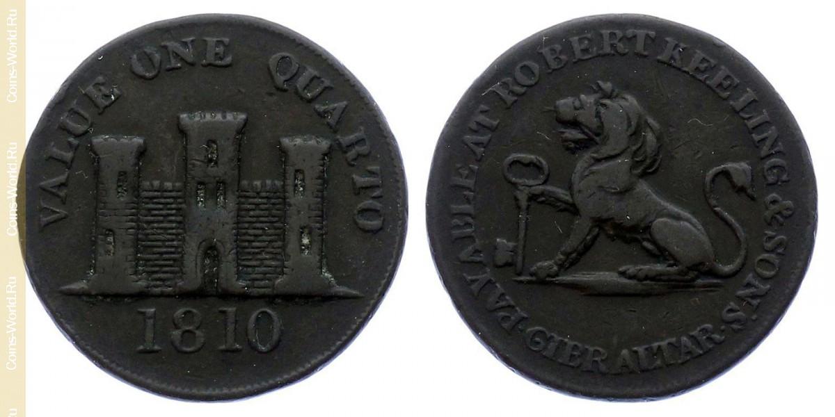 1 Quarto 1810, Kleine Jahreszahl, Gibraltar