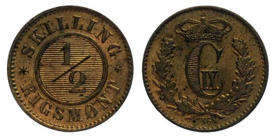 ½ скиллинг-ригсмёнта 1868 года