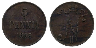 5 penniä 1898