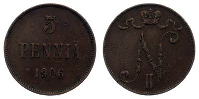 5 penniä 1906