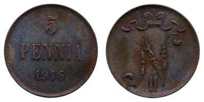 5 penniä 1916