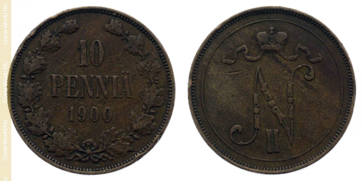 10 penniä 1900, Finlandia